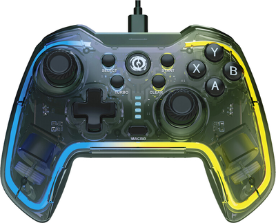 Проводной геймпад Canyon Brighter GP-02 Wired RGB 4in1 PS3/Android BOX-TV/Nintendo Crystal (CND-GP02)