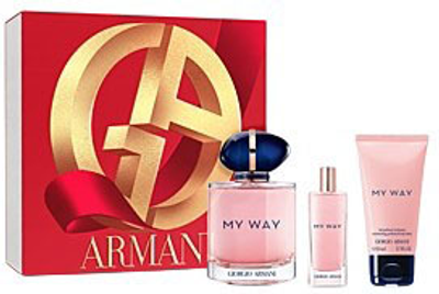 Zestaw damski Giorgio Armani My Way Woda perfumowana 90 ml + Miniaturka Woda perfumowana 15 ml + Balsam do ciała 50 ml (3614274109788)