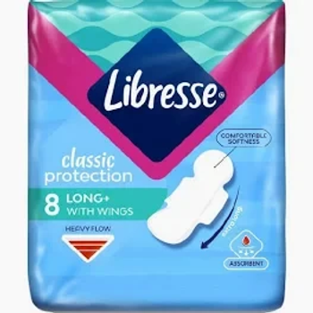 Гігієнічні прокладки Libresse Classic Protection Long 8 шт (7322541233512)