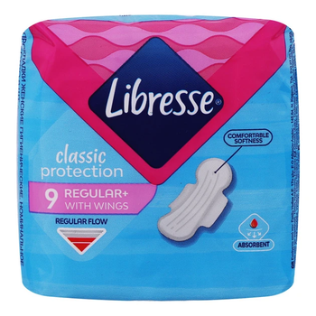 Гігієнічні прокладки Libresse Classic Protection Regular 9 шт (7322541233390)