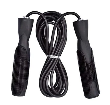 Скакалка с подшипниками и прорезиненными ручками Profi SP 0190 2.7 м чёрная