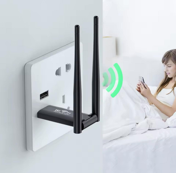 Репитер / ретранслятор Wi-Fi kebidumei адаптер - усилитель сигнала WiFi с поддержкой 2.4G и скоростью 300 Мбит/с, черный (96710940)
