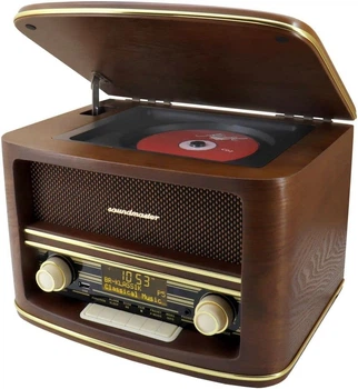 Ностальгічне стерео DAB+FM-радіо SoundMaster NR961 дерев'яний корпус (4005425011514)