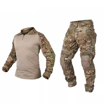 Комплект тактической формы IDOGEAR G3 Combat с наколенниками и рубашкой 2XL Камуфляж