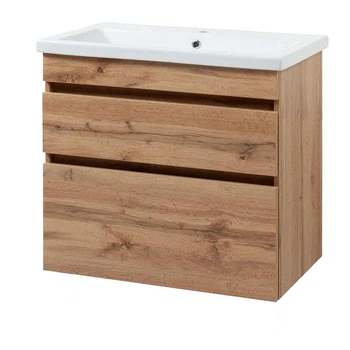 Тумба подвесная Ранчо Wood с раковиной 70 см Дуб сонома (45985-01)