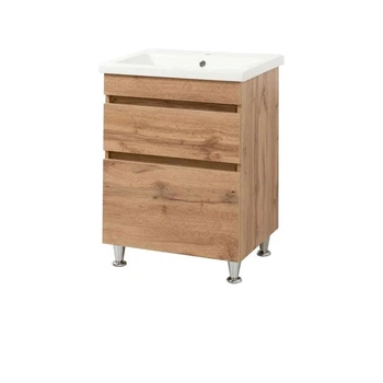 Тумба напольная Ранчо Wood с раковиной 50 см Дуб сонома (45976-01)