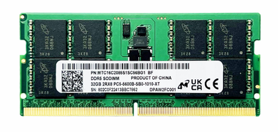 Оперативная память Micron SODIMM DDR5 32Gb 2Rx8 PC5-5600B-SB0-1010-XT MTC16C2085S1SC56BG1 BF