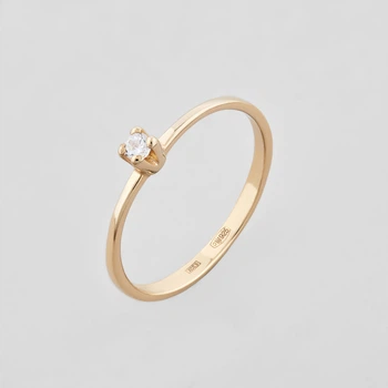 Серебряное кольцо с позолотой Minimal 11016п-16 16