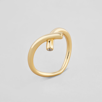 Срібна каблучка з позолотою Minimal DR2711