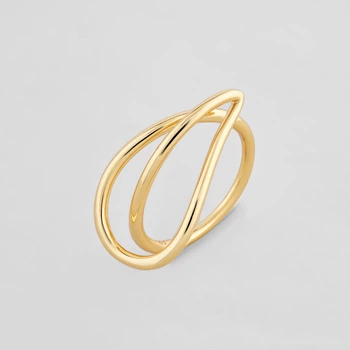 Серебряное кольцо с позолотой Minimal DR2712