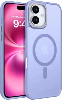Противоударный чехол Space MagSafe iPhone 16 (матовый) Lilac (38789-3B)