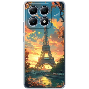 Силиконовый Чехол с Картинкой для Xiaomi 14T Pro Принт (Париж, Эйфелева Башня) (64227-ysm037)