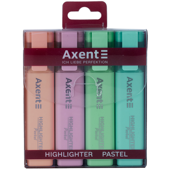 Маркер Highlighter 2537-A 1-5 мм клиноподібний набір 4х пастель 4063276207722