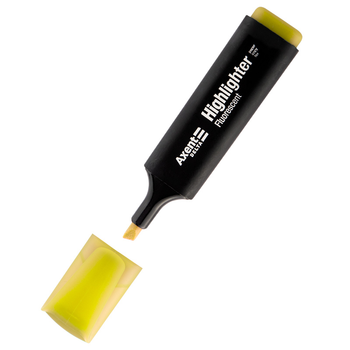 Маркери 12 шт. Highlighter D2501 1-5 мм клиноподібний жовтий 4250804843860