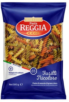 Макаронные изделия ReggiA SP 65.Fusilli Tricolori Веретено Триколор 500 г (8008857401652)