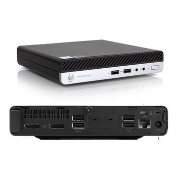 HP ProDesk 400 G4 Desktop Mini PC, Core i3-8100T (4 ядра ), 16GB DDR4, 256GB SSD, DP, WiFi, UHD 630, Windows 11, Б/В