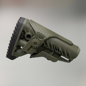 Приклад (база) FAB Defense GLR-16 CP з регульованою щокою для AR15/M16. Колір – Олива (MIL-SPEC, Com-SPEC) (242003)