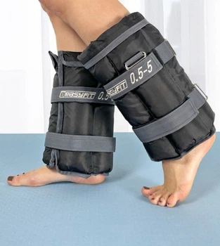Утяжелители EasyFit 0,5-5 кг для ног и рук Черный-серый (EF-AWTS-550)