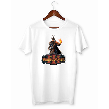 Футболка белая с оригинальным принтом для игромана Games "Total War Warhammer 3" Push IT XL ФП012715XL