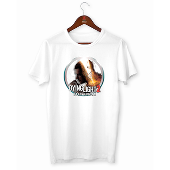 Футболка белая с оригинальным принтом для игромана Games "Dying Light 2" Push IT XL ФП012683XL