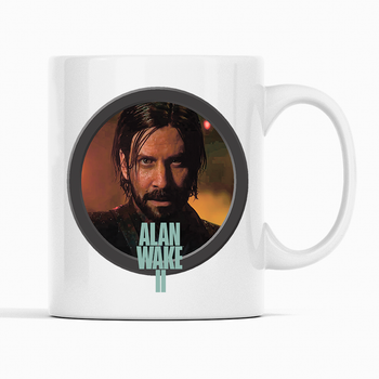 Белая кружка (чашка) с оригинальным принтом для играманов по мотивам иры "Alan Wake II" К001758