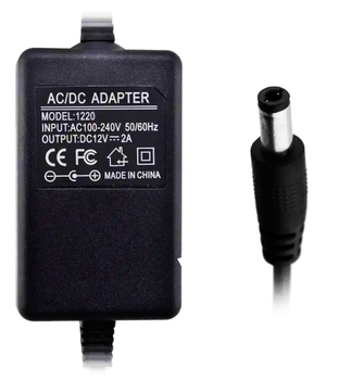 Адаптер блок живлення 12 V 2 A роз'єм 5.5х2.5 (підходить для IP-камер) Big