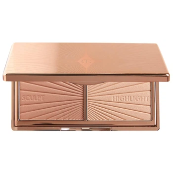 Палетка для контуринга лица Charlotte Tilbury Filmstar Bronze & Glow оттенок Light/Medium Mini (мини) 2×3.5g