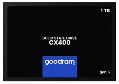 Твердотельный накопитель SSD 1Tb, Goodram CX400 (Gen.2), SATA3, 2.5", TLC 3D, 550/500 МБ/с (SSDPR-CX400-01T-G2)