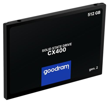 Твердотельный накопитель SSD 512Gb, Goodram CX400 (Gen.2), SATA3, 2.5", 3D TLC, 550/500 МБ/с (SSDPR-CX400-512-G2)