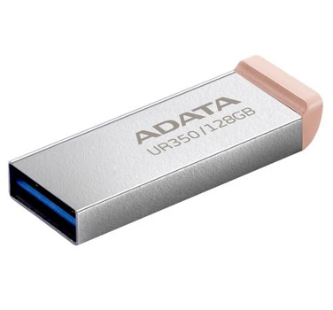 Флеш накопитель USB 128Gb ADATA UR350, Silver/Brown, USB 3.2 Gen 1, до 100 МБ/с (UR350-128G-RSR/BG)