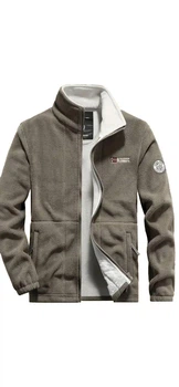 Чоловіча флісова потовщена тепла куртка Knit Outdoor Norway XL Бежевий 44