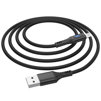 Кабель 1.2м для зарядки телефона планшета MicroUSB Android Hoco U79 120см |2.4A| Черный