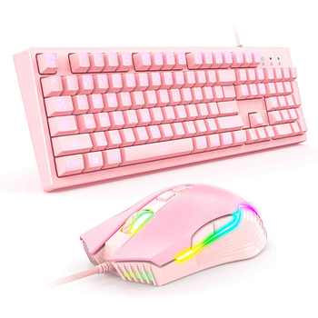Игровой набор Gaming Combo 2-in-1 Мембранная клавиатура ONIKUMA G25 + мышь ONIKUMA CW905 Розовый