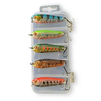 Набор блесн Пилькер на жереха Fishing Paco (14 г/55 мм)(5шт) в коробке (8305-н1)