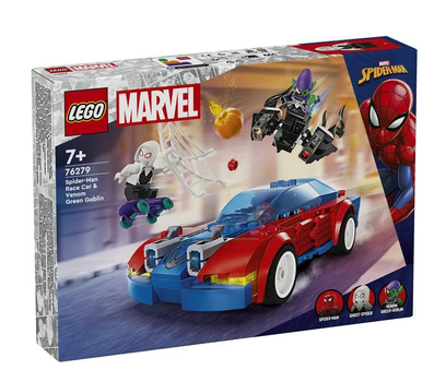 Конструктор LEGO Marvel Автомобиль для гонки Человека-Паука и Зеленый Гоблин с ядом Венома (76279)