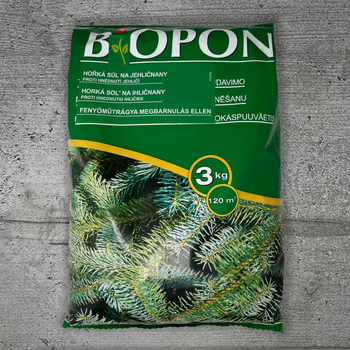 Добриво BIOPON для хвойних рослин проти пожовтіння гранули 3 кг