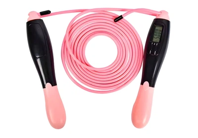 Скакалка скоростная EasyFit EF-1916-BP со счетчиком 2,8м Черно-розовый