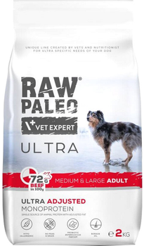 Сухий корм для собак Raw Paleo Ultra з яловичиною 2 кг (5902414211049)