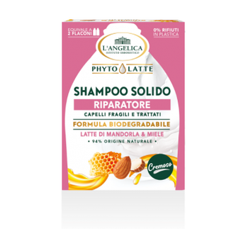 Твердый шампунь с миндальным молоком и экстрактом меда L'Angelica Phytolatte Shampoo Solido Reparatore 60 г