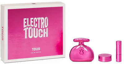 Zestaw damski Tous Electro Touch Woda perfumowana 100 ml + Róż + Szminka (8436603333375)