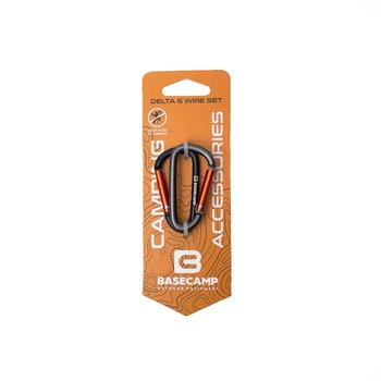 Набір карабінів Base Camp Delta 6 Straight Set Black/Grey чорний/сірий