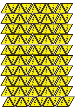 Наліпки "Знак"Небезпека ураження електричним струмом" 45 мм" (SES010101)