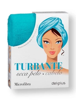 Полотенце Тюрбан Deliplus для сушки волос голубой Dry Hair Turban