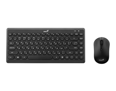 Комплект клавіатура та миша Genius LuxeMate Q-8000, WL, EN/UKR, чорний (31340013414)