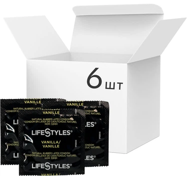 Презервативи LifeStyles Vanilla Ароматизовані 6 шт (RROZ6501053476)