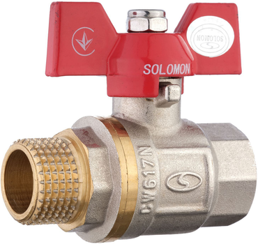 Кран кульовий прямий SOLOMON 1/2" ЗВ КБ PN40 B1008