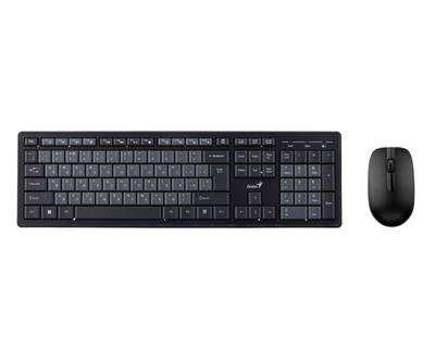 Комплект клавіатура та миша Genius KM-8200, WL, EN/UKR, чорний (31340003428)