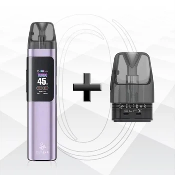 Pod Система Elf Bar ELFX Pro Pod Kit 1200 mAh + картридж в подарунок (Багаторазова електронна сигарета) Purple
