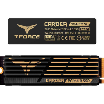 Накопичувач SSD Team 2TB T-FORCE M.2-2280 PCI-E Gen4x4 A440 1TB RETAIL с радиатором из графена (TM8FPZ002T0C327)