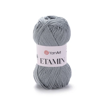 Пряжа акриловая YarnArt ETAMIN серая 449